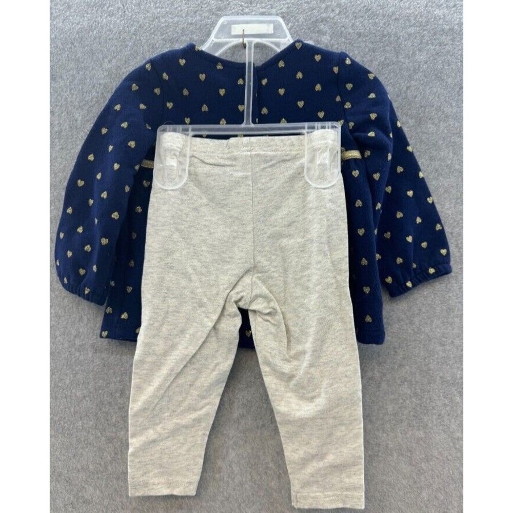 Carter's‎ Cute Baby Girl 2-Piece Heart Fleece Top & Legging Set Size 18 Month - Picture 4 of 4